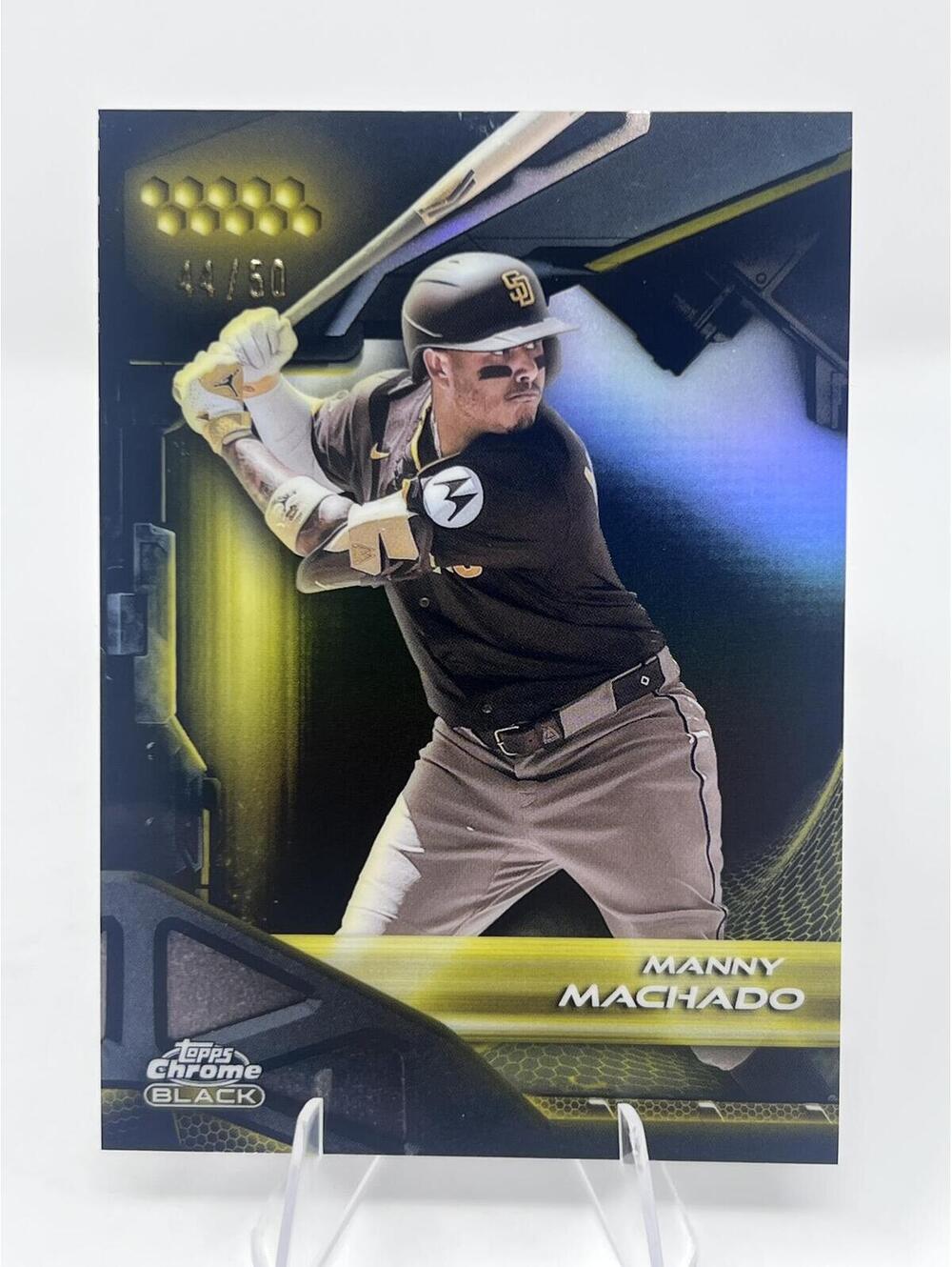 2024 Topps Chrome Black Manny Machado #140 Green Refractor /50 San Diego Padres